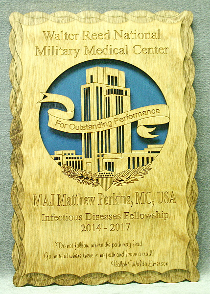 Walter Reed Medical Ctr Appreciation Plaque